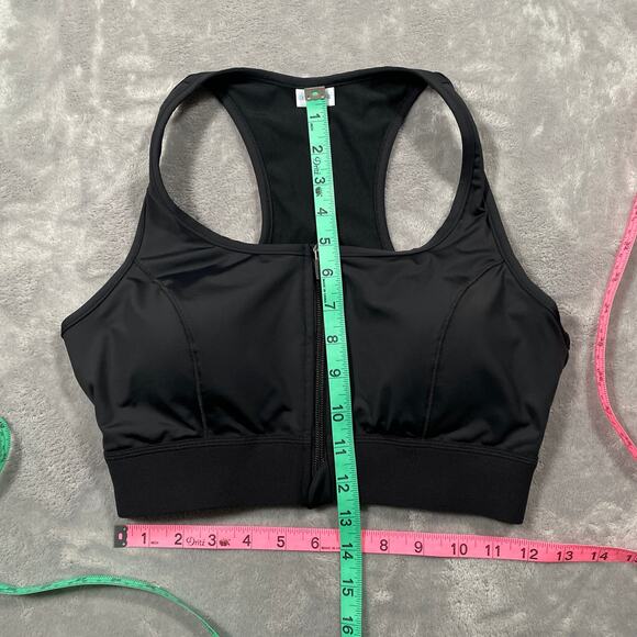 Amoena Bra Medium Black Gloria Mastectomy Wire Free Front Closure Padded Sports - Picture 9 of 10